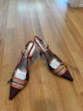 Prada spring theme sling backs